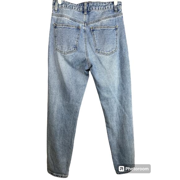 Princess Polly Light Wash Mom Distressed High Waisted Denim Blue Jeans Size 4 - Picture 3 of 8